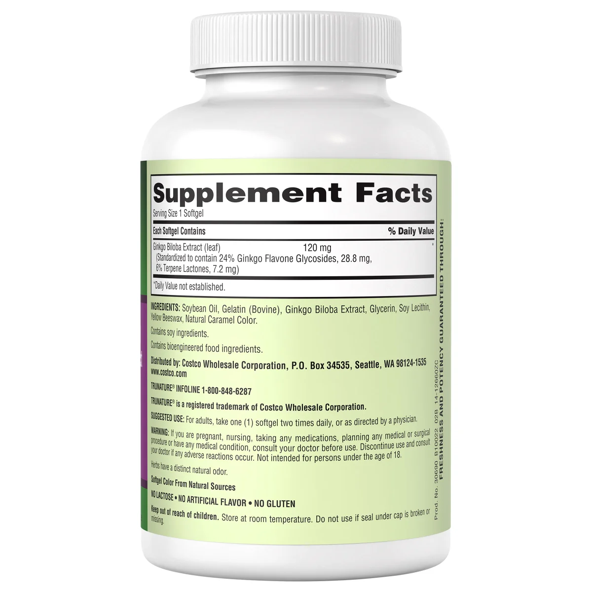 Ginkgo Biloba - 340 Softgels - Thuốc bổ não